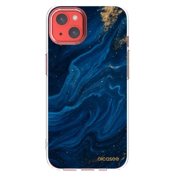 Picasee silikonska prozirna maskica za Apple iPhone 13 - Blue
