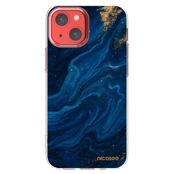 Picasee silikonska prozirna maskica za Apple iPhone 13 mini - Blue