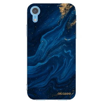 Picasee silikonska prozirna maskica za Apple iPhone XR - Blue