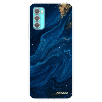Picasee silikonska prozirna maskica za Motorola Moto G60 - Blue