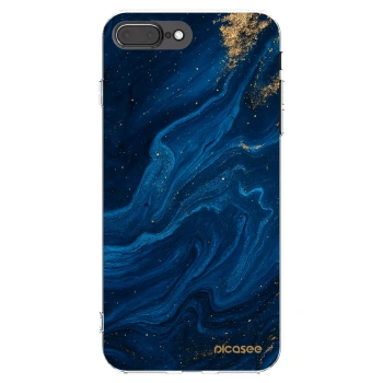 Picasee silikonska prozirna maskica za Apple iPhone 7 Plus - Blue