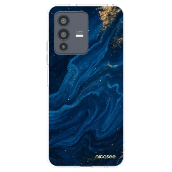 Picasee silikonska prozirna maskica za Vivo V23 5G - Blue