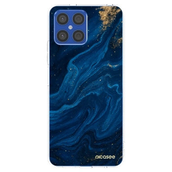 Picasee silikonska prozirna maskica za Honor X8 4G - Blue
