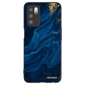 Picasee crna silikonska maskica za OPPO A16s - Blue