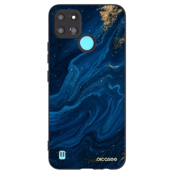 Picasee crna silikonska maskica za Realme C21Y - Blue