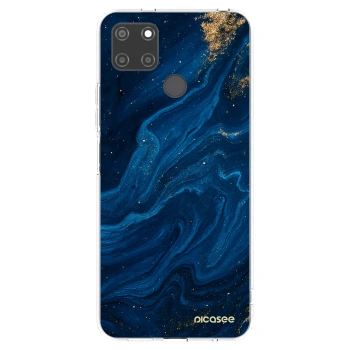Picasee silikonska prozirna maskica za Realme C21Y - Blue