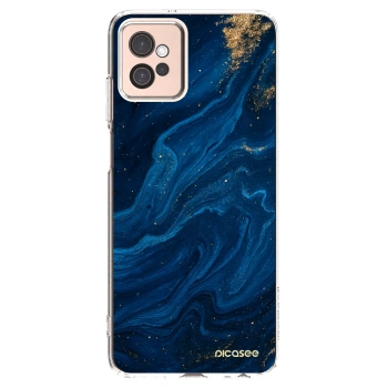 Picasee silikonska prozirna maskica za Motorola Moto G32 - Blue
