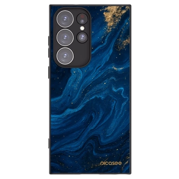 Picasee crna silikonska maskica za Samsung Galaxy S23 Ultra 5G - Blue