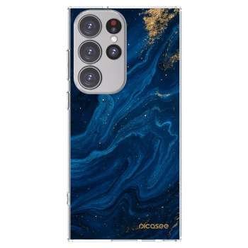 Picasee silikonska prozirna maskica za Samsung Galaxy S23 Ultra 5G - Blue