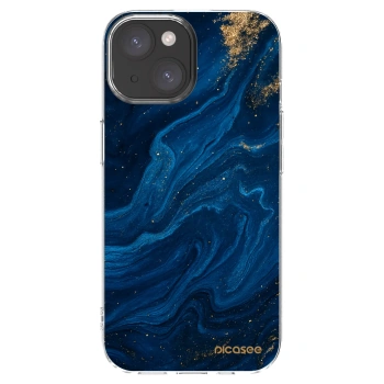 Picasee silikonska prozirna maskica za Apple iPhone 15 - Blue