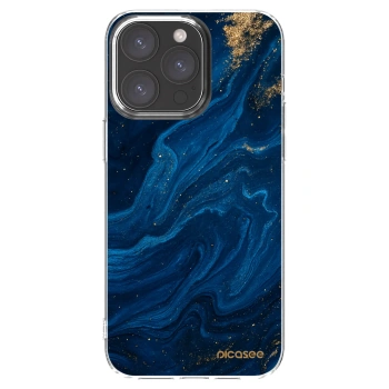 Picasee silikonska prozirna maskica za Apple iPhone 15 Pro Max - Blue