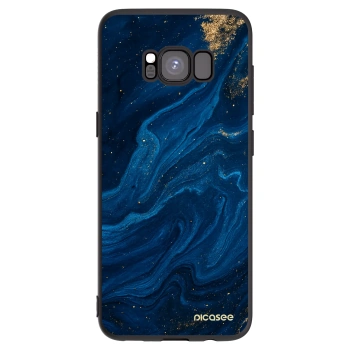 Picasee crna silikonska maskica za Samsung Galaxy S8 G950F - Blue