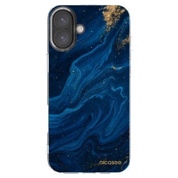 Picasee silikonska prozirna maskica za Apple iPhone 16 Plus - Blue