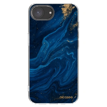 Picasee silikonska prozirna maskica za Apple iPhone 16e - Blue