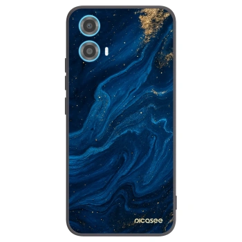 Picasee crna silikonska maskica za Motorola Moto G34 5G - Blue