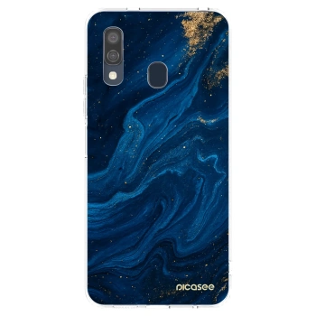 Picasee silikonska prozirna maskica za Samsung Galaxy A40 A405F - Blue