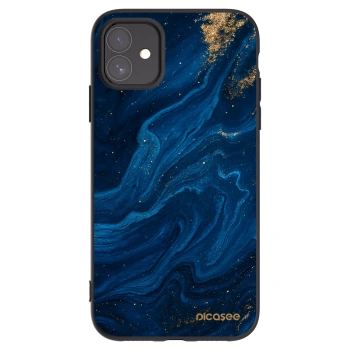 Picasee crna silikonska maskica za Apple iPhone 11 - Blue