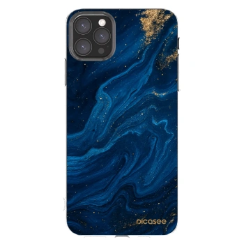 Picasee silikonska prozirna maskica za Apple iPhone 11 Pro Max - Blue