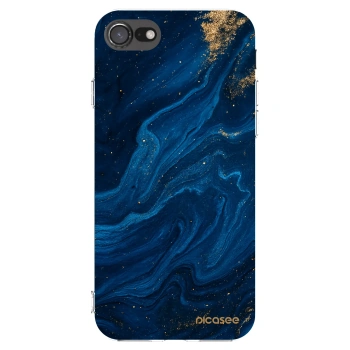 Picasee silikonska prozirna maskica za Apple iPhone 8 - Blue