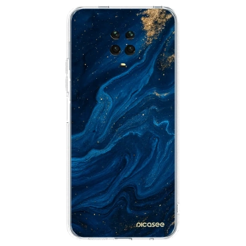 Picasee silikonska prozirna maskica za Xiaomi Redmi Note 9 Pro - Blue
