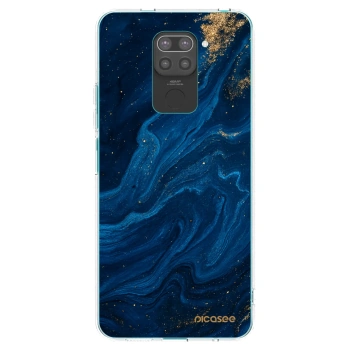 Picasee crna silikonska maskica za Xiaomi Redmi Note 9 - Blue