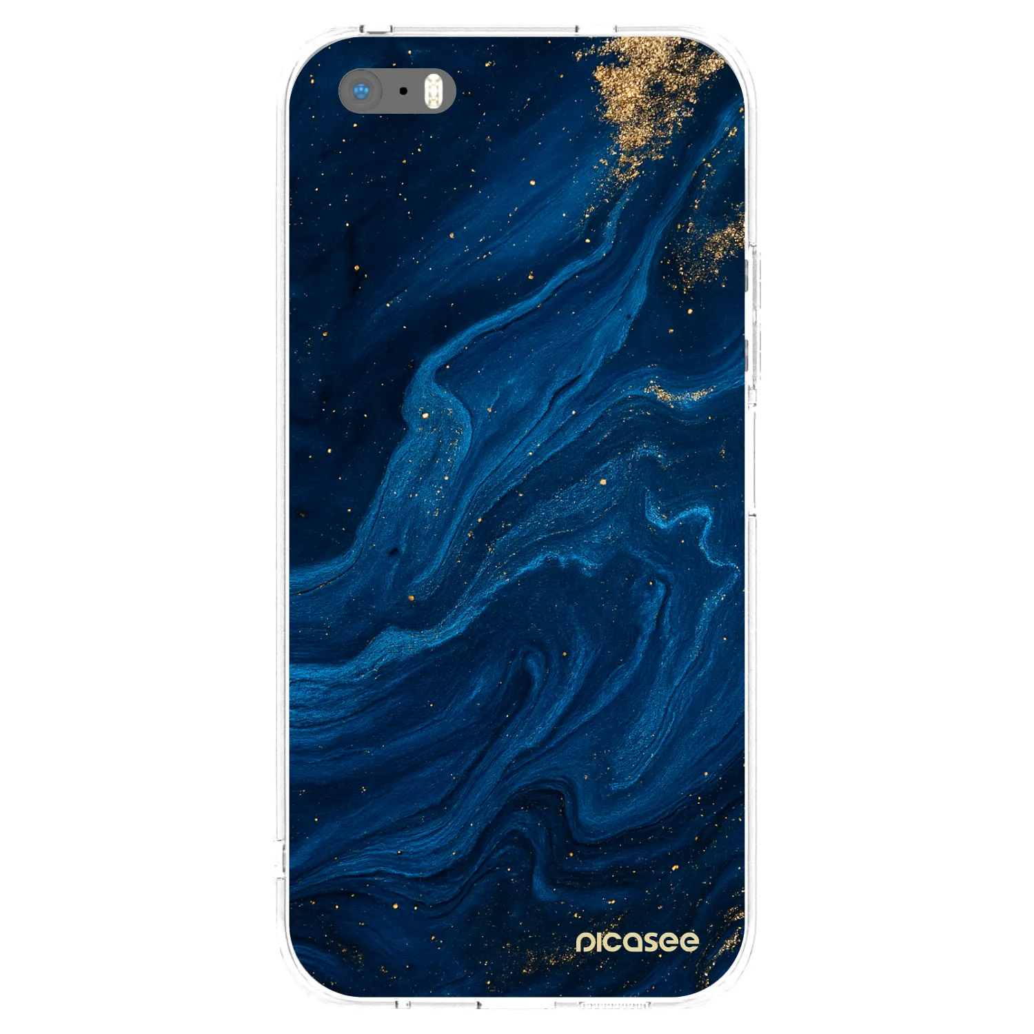 Picasee silikonska prozirna maskica za Apple iPhone 5/5S/SE - Blue