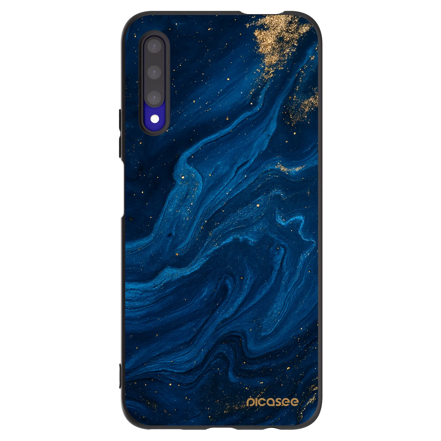 Picasee crna silikonska maskica za Honor 9X Pro - Blue