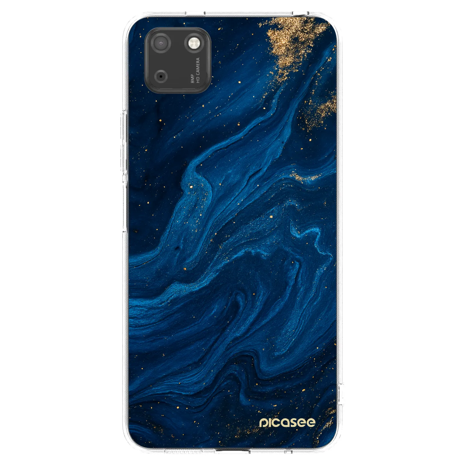 Picasee silikonska prozirna maskica za Huawei Y5P - Blue