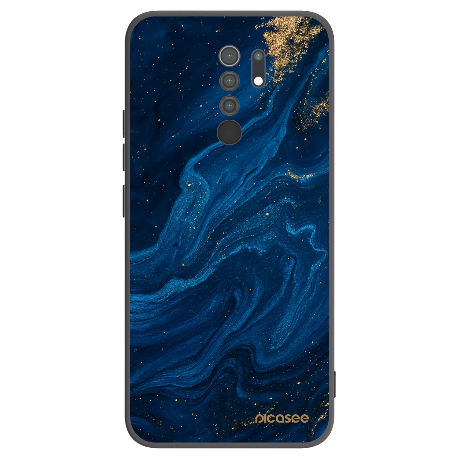 Picasee crna silikonska maskica za Xiaomi Redmi 9 - Blue
