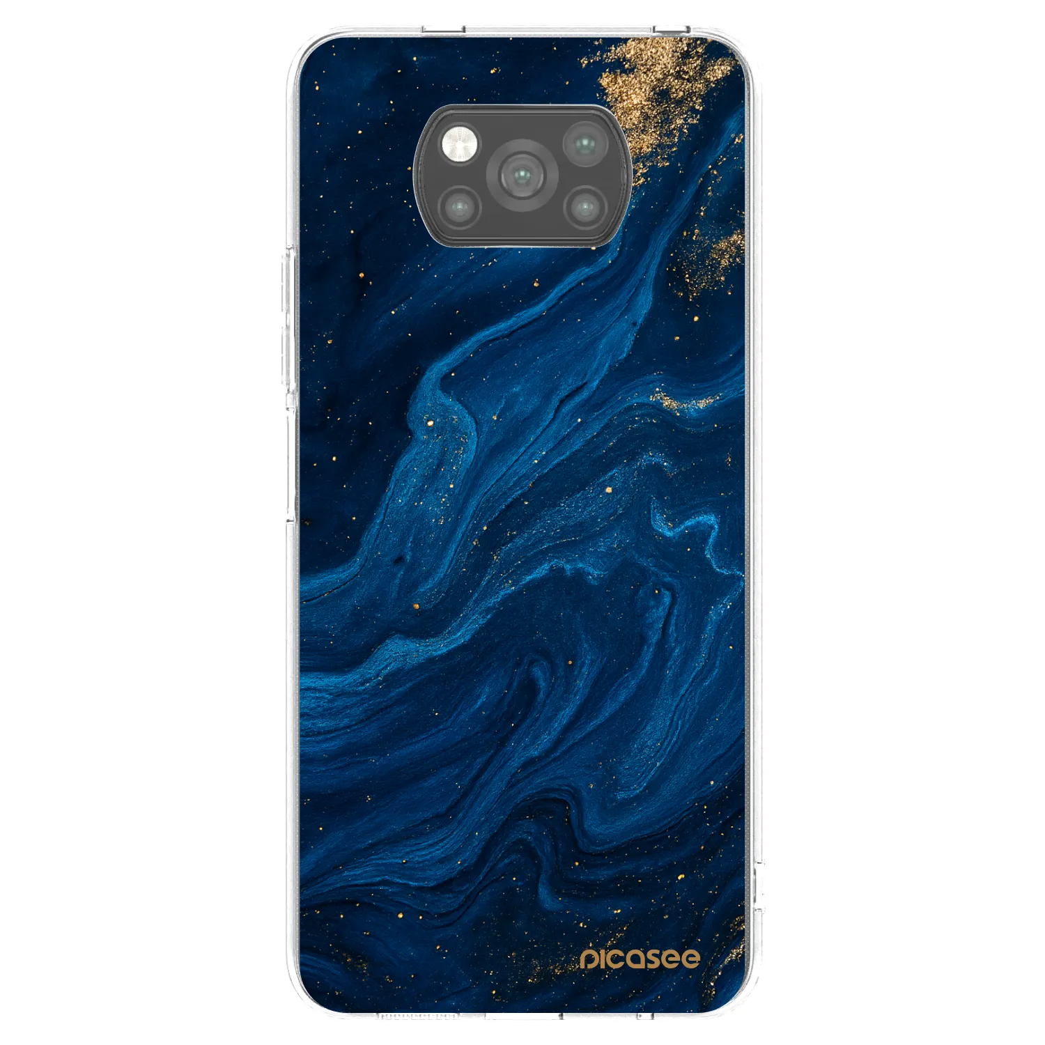 Picasee crna silikonska maskica za Xiaomi Poco X3 - Blue