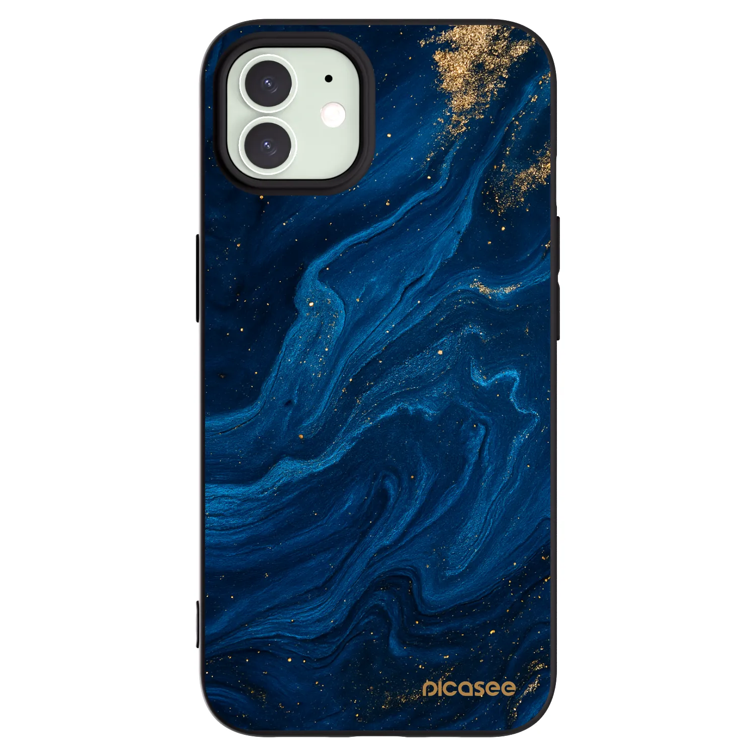 Picasee crna silikonska maskica za Apple iPhone 12 - Blue