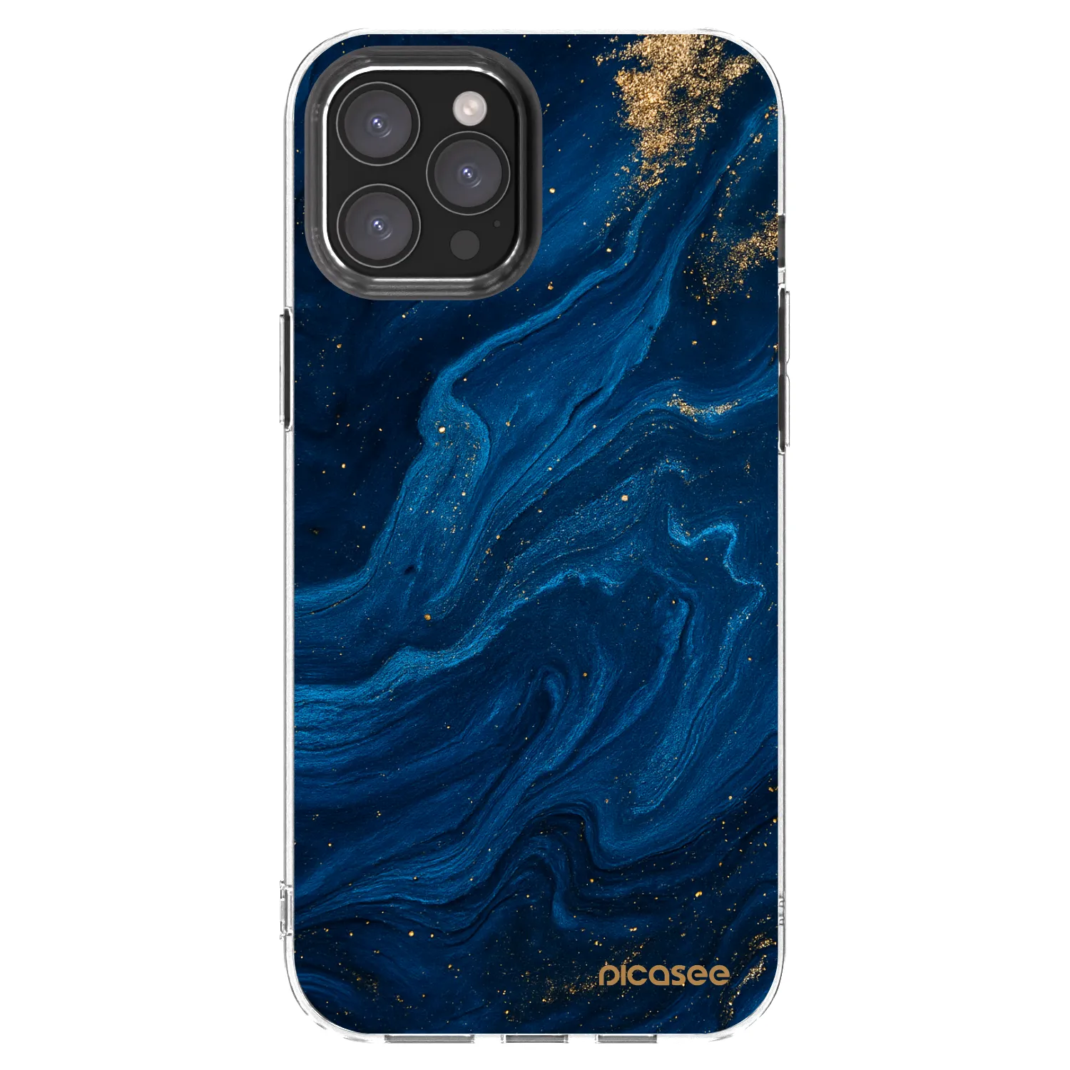 Picasee silikonska prozirna maskica za Apple iPhone 12 Pro Max - Blue