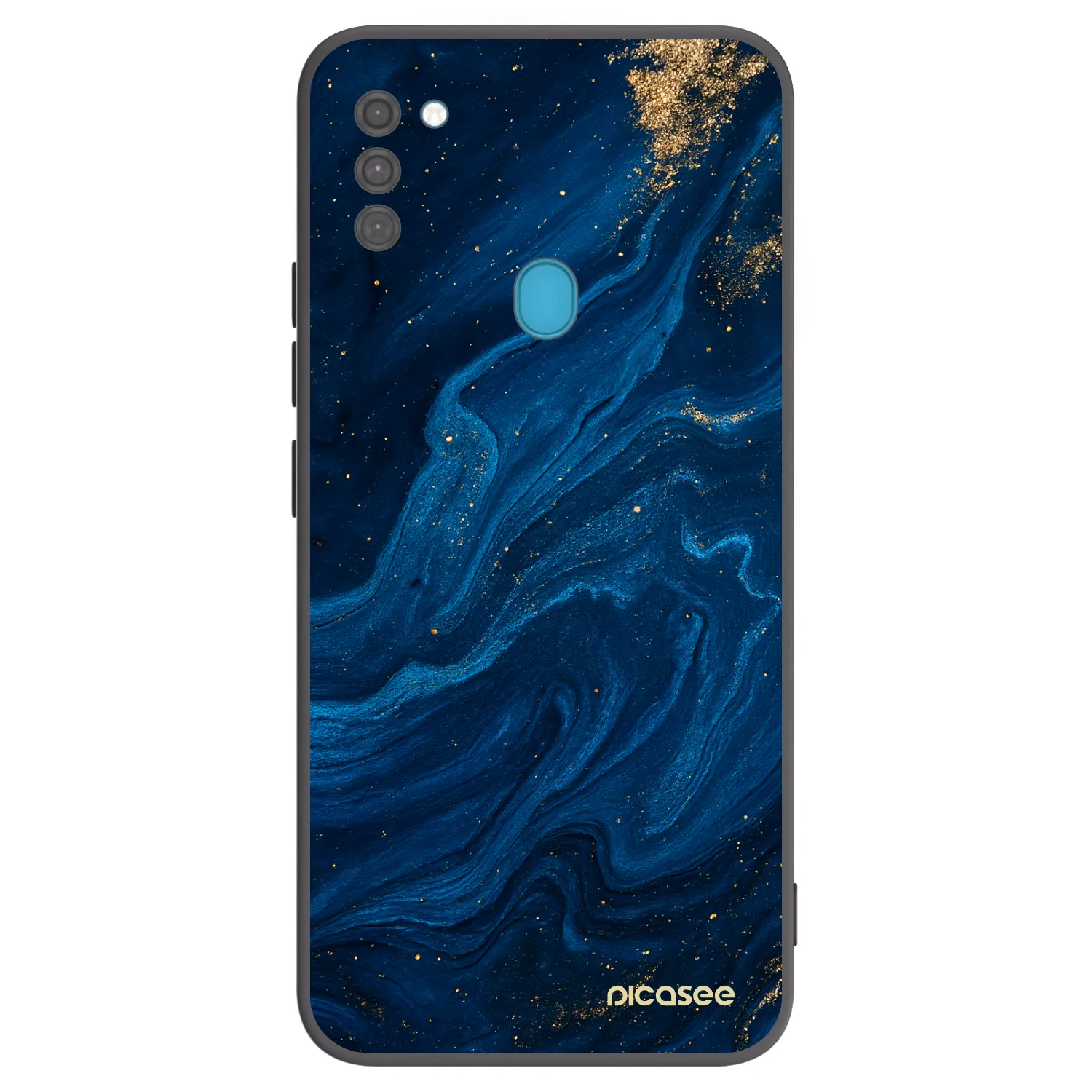 Picasee crna silikonska maskica za Samsung Galaxy M11 - Blue
