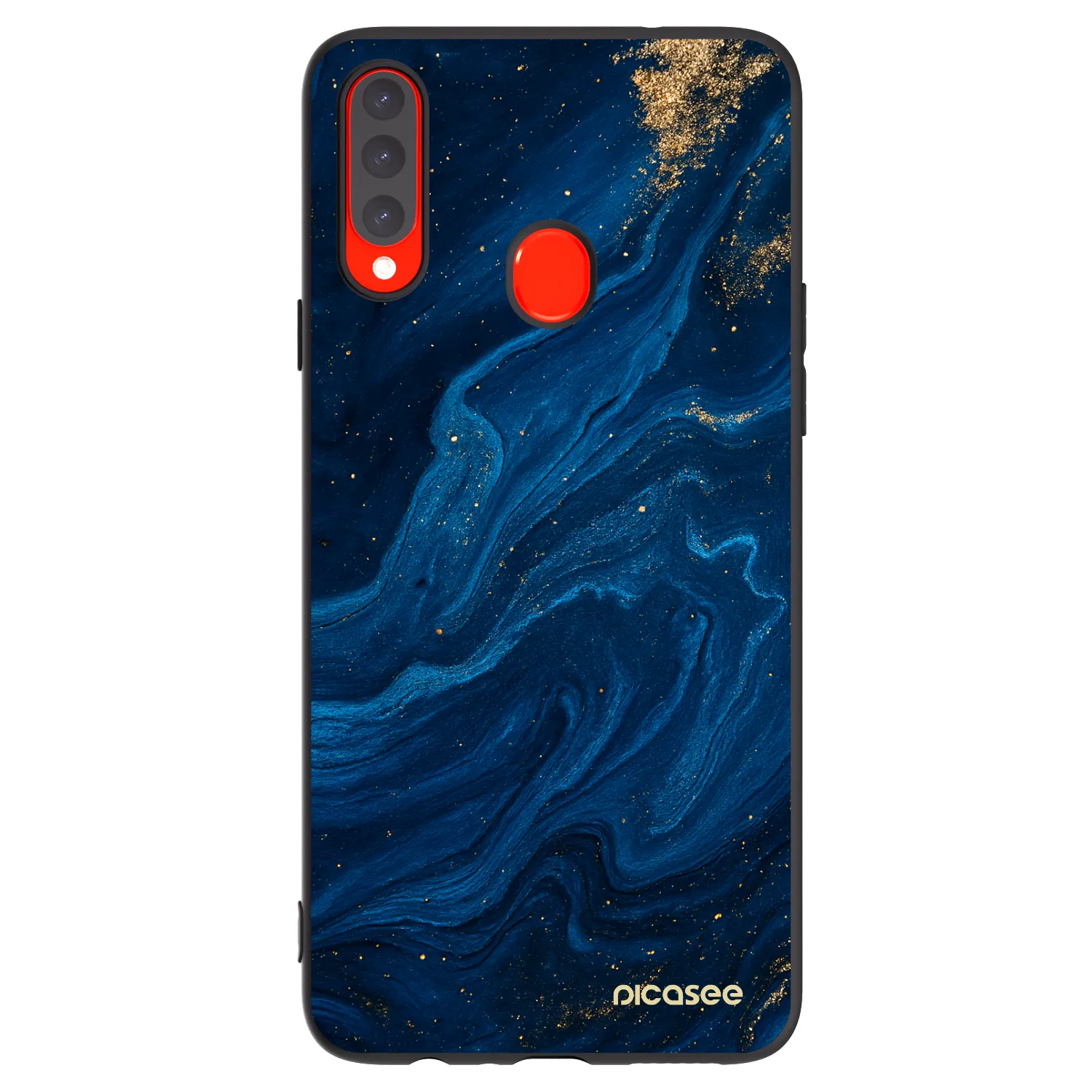 Picasee crna silikonska maskica za Samsung Galaxy A20s - Blue