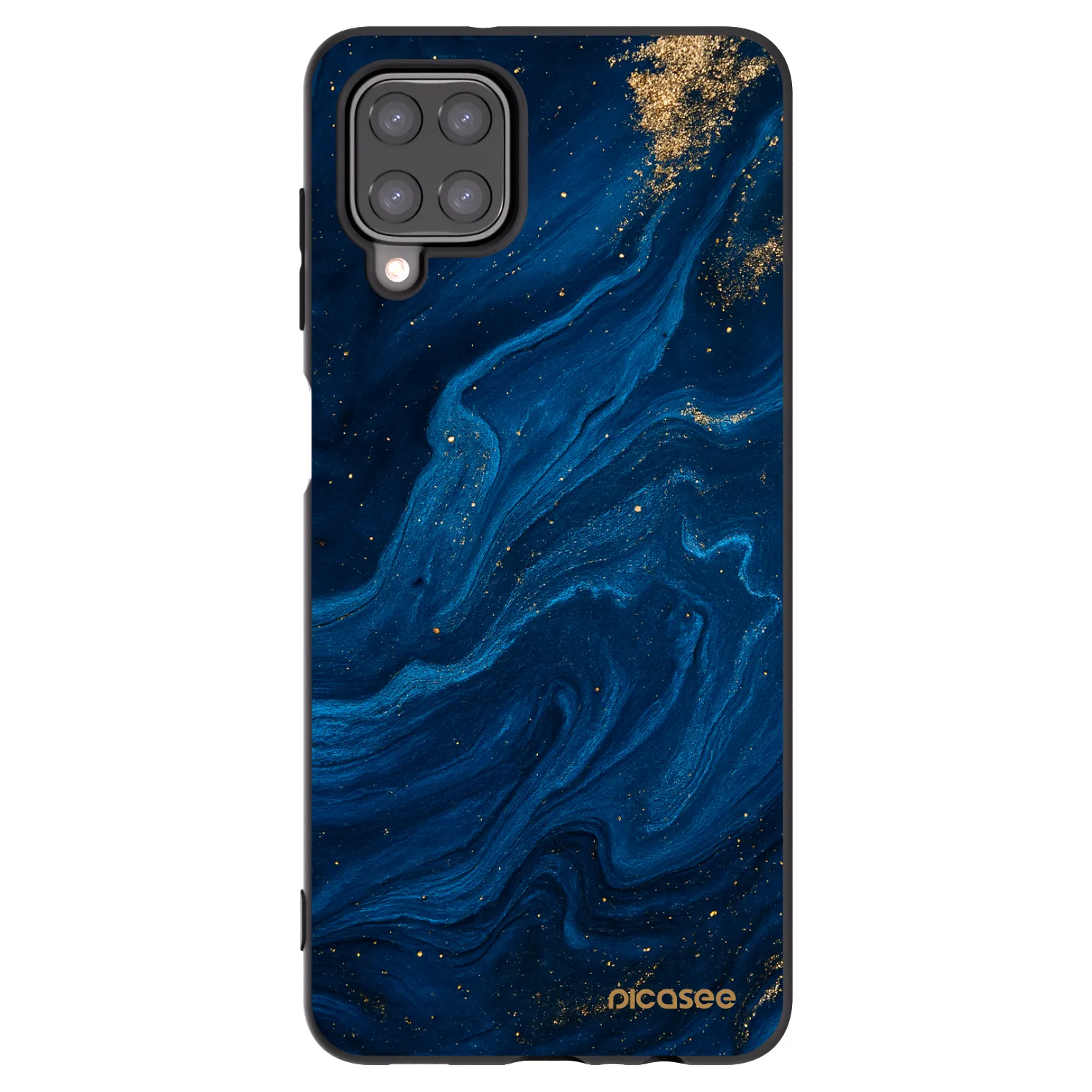 Picasee crna silikonska maskica za Samsung Galaxy A12 A125F - Blue