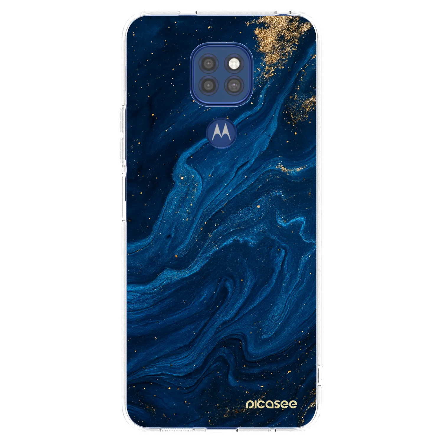 Picasee silikonska prozirna maskica za Motorola Moto G9 Play - Blue