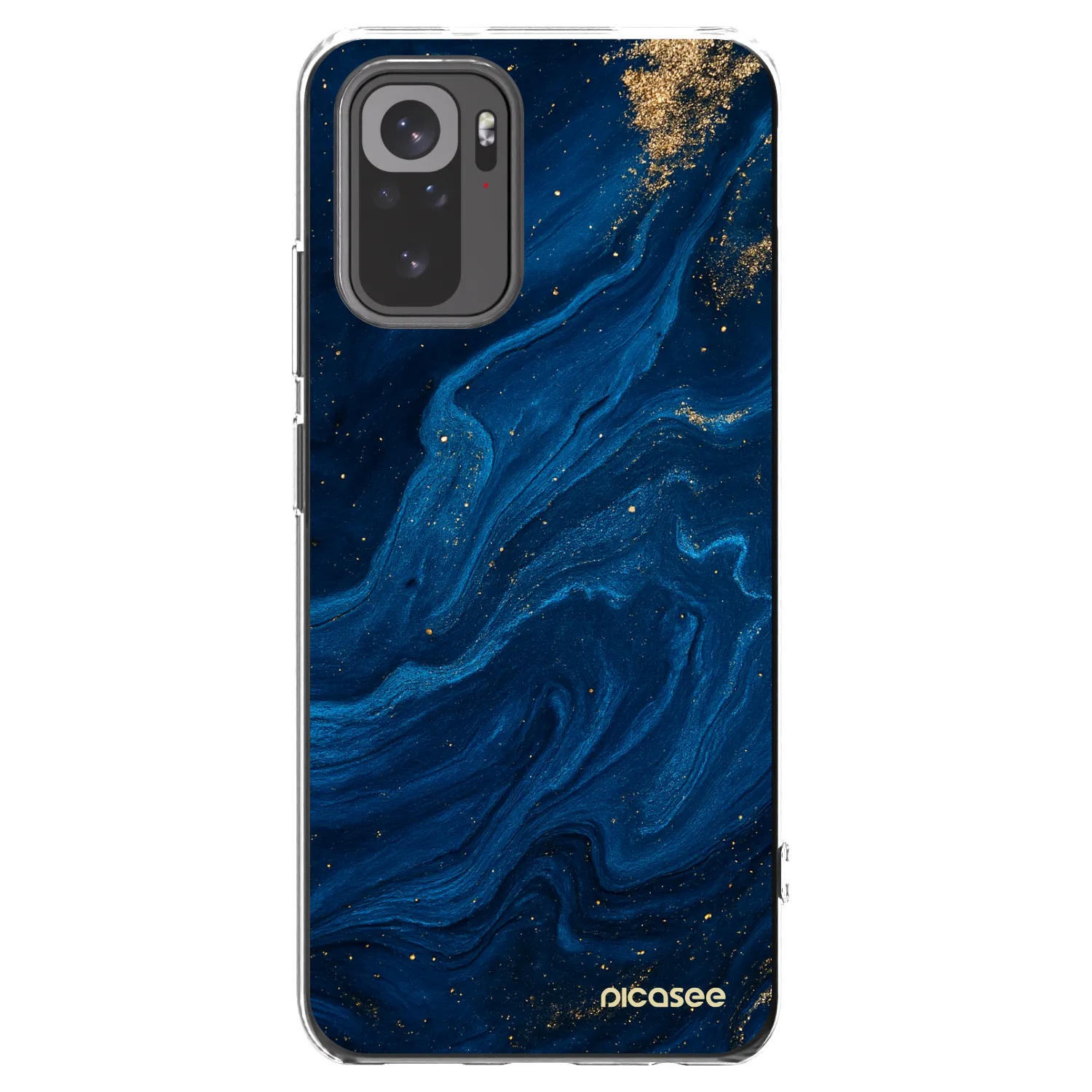 Picasee silikonska prozirna maskica za Xiaomi Redmi Note 10 - Blue