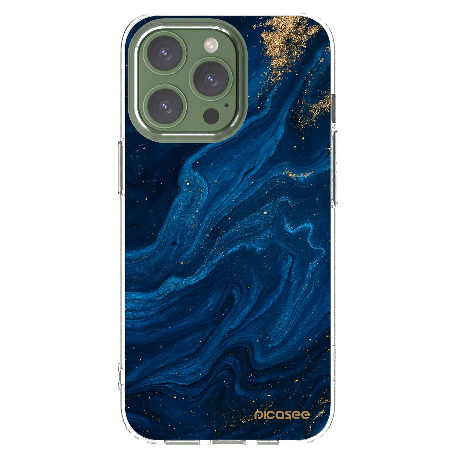 Picasee silikonska prozirna maskica za Apple iPhone 13 Pro - Blue