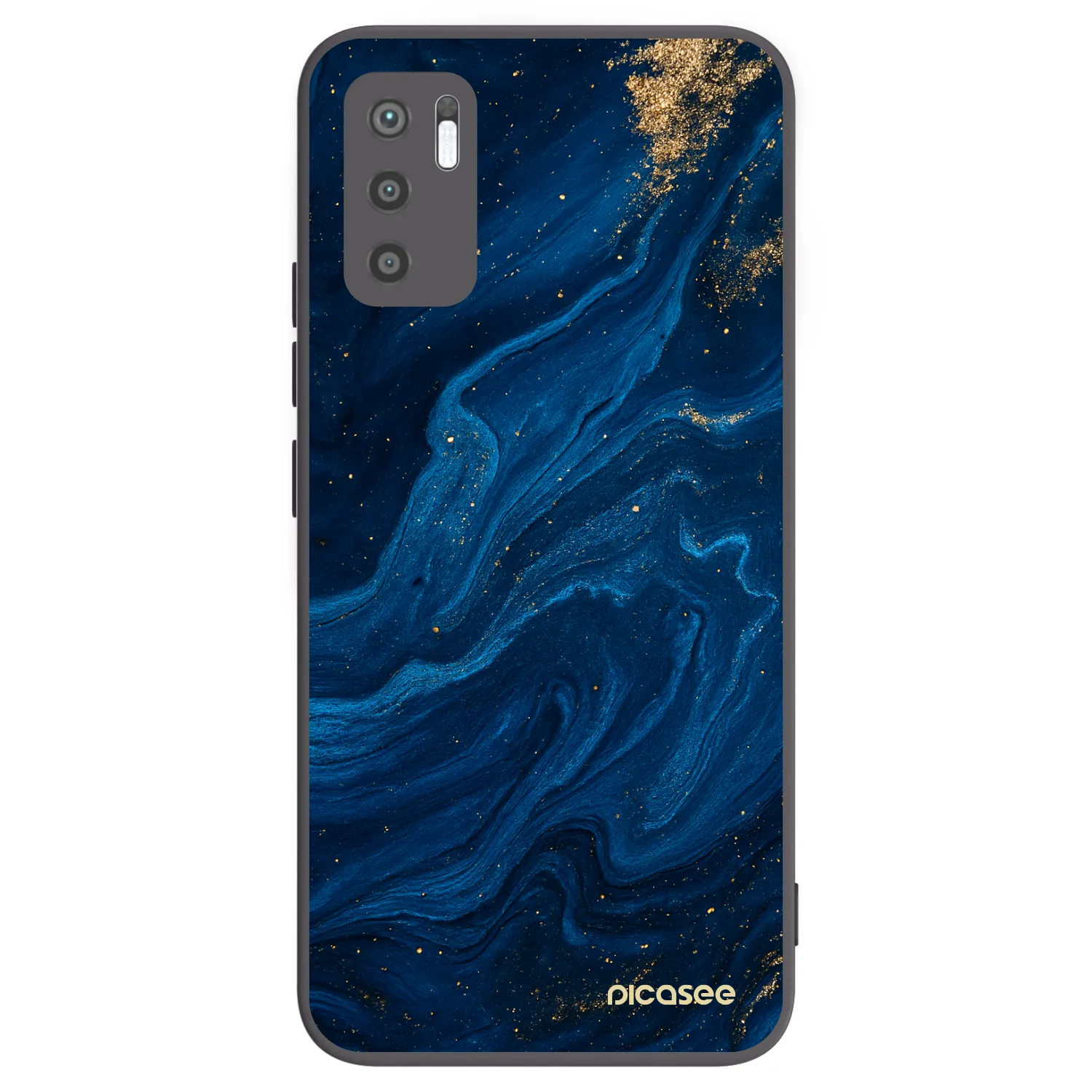Picasee crna silikonska maskica za Xiaomi Redmi Note 10 5G - Blue