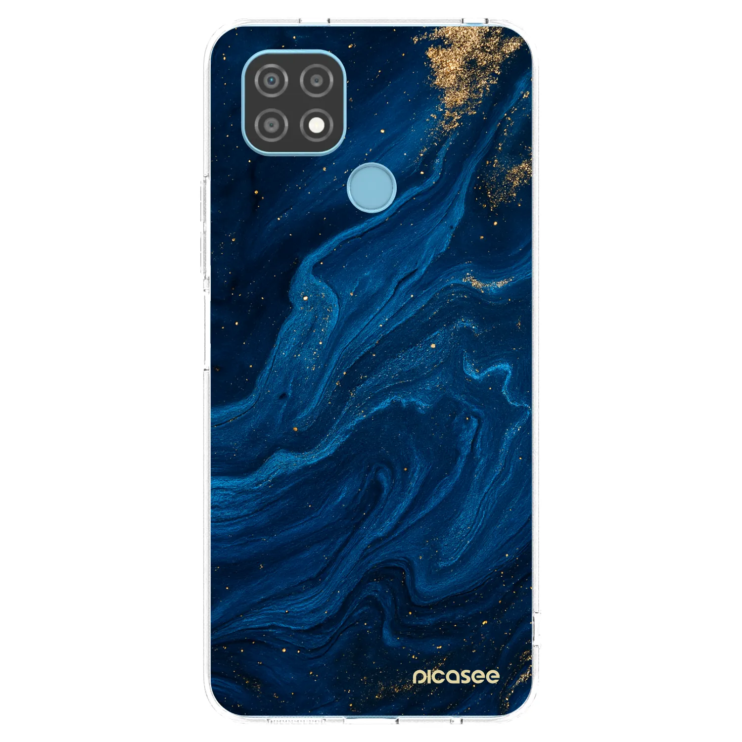 Picasee silikonska prozirna maskica za Realme C21 - Blue