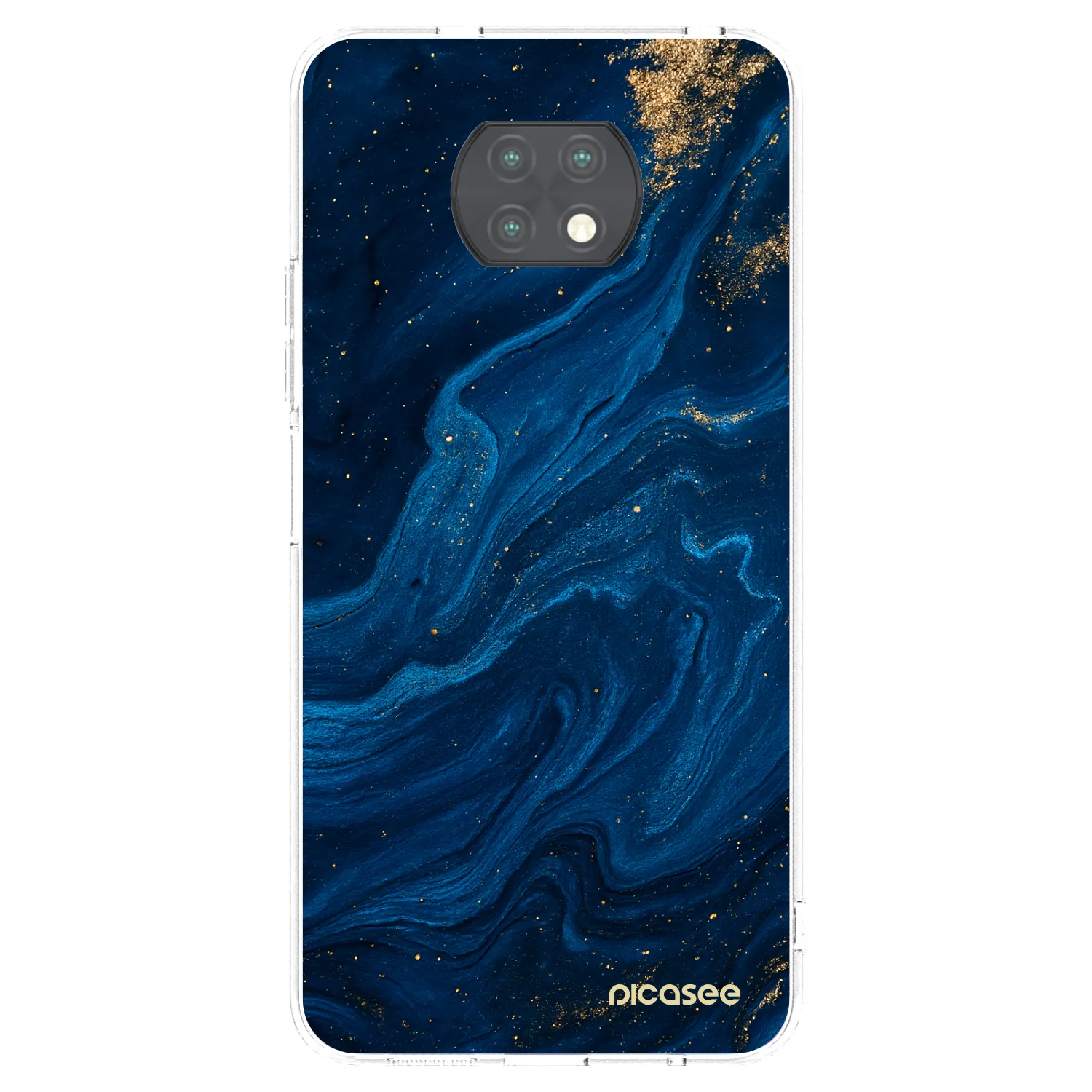 Picasee silikonska prozirna maskica za Xiaomi Redmi Note 9T - Blue