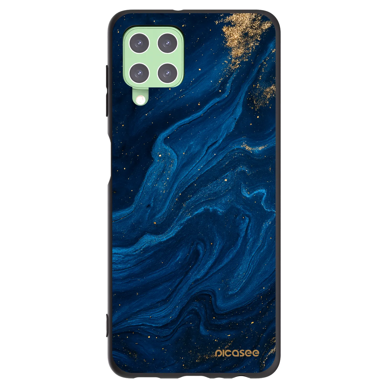 Picasee crna silikonska maskica za Samsung Galaxy A22 A225F 4G - Blue