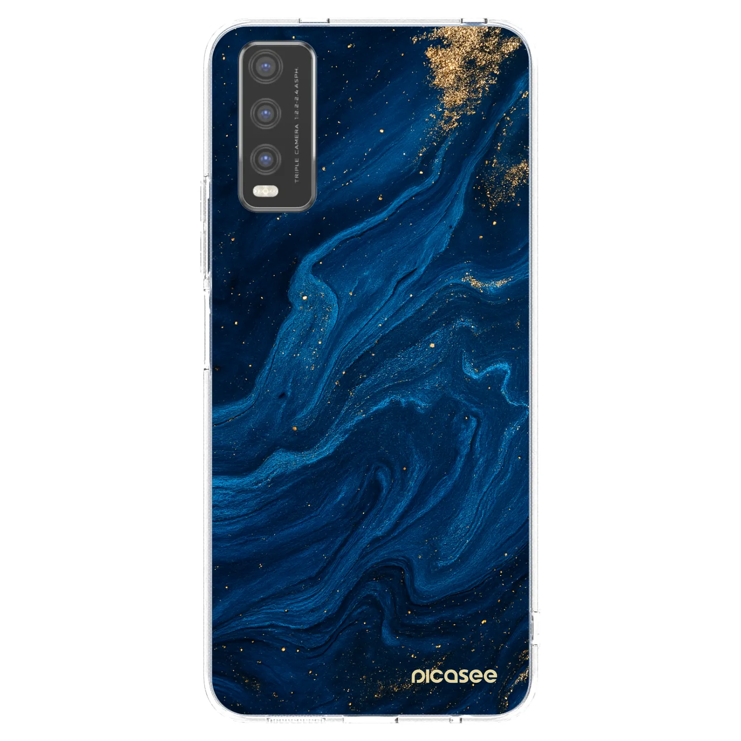 Picasee silikonska prozirna maskica za Vivo Y20s - Blue