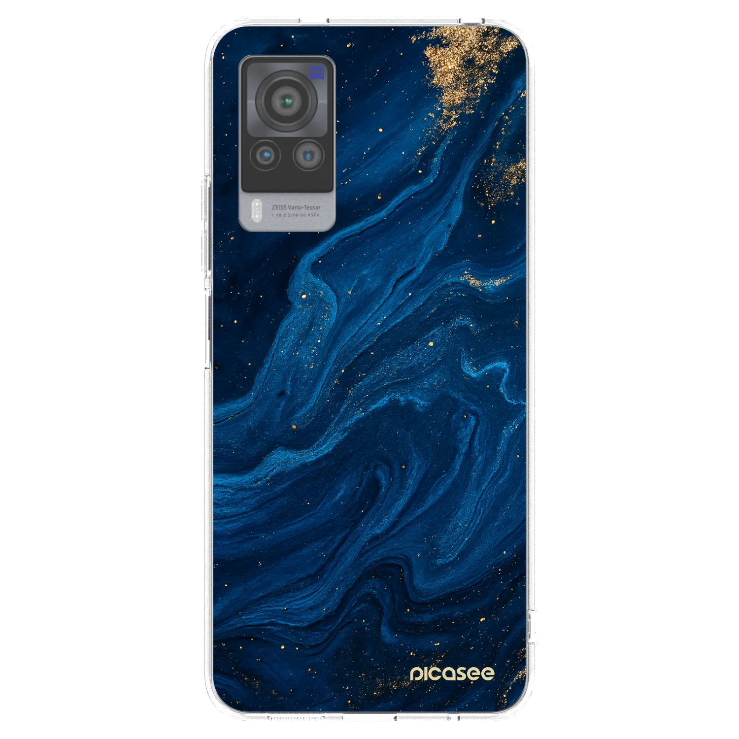 Picasee silikonska prozirna maskica za Vivo X60 Pro 5G - Blue