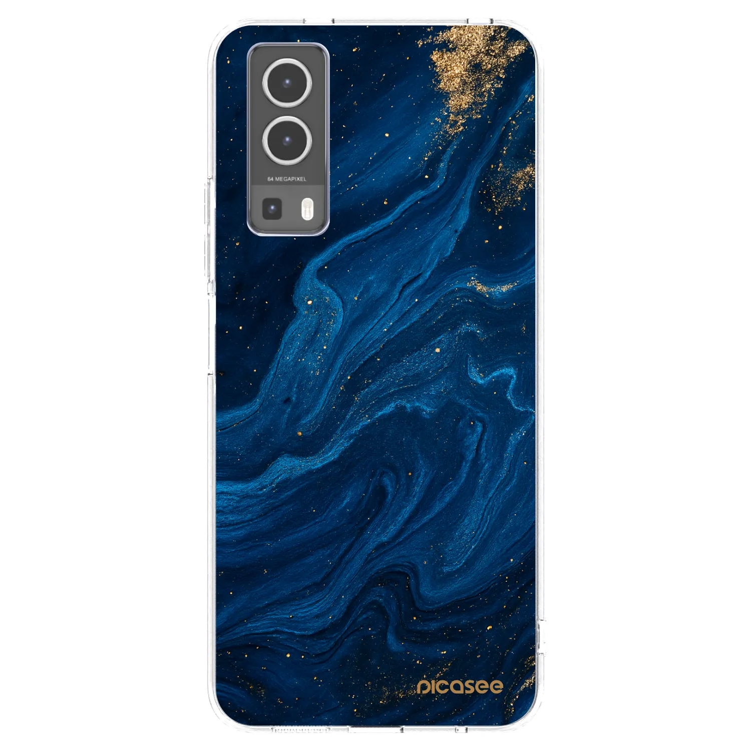Picasee silikonska prozirna maskica za Vivo Y72 5G - Blue