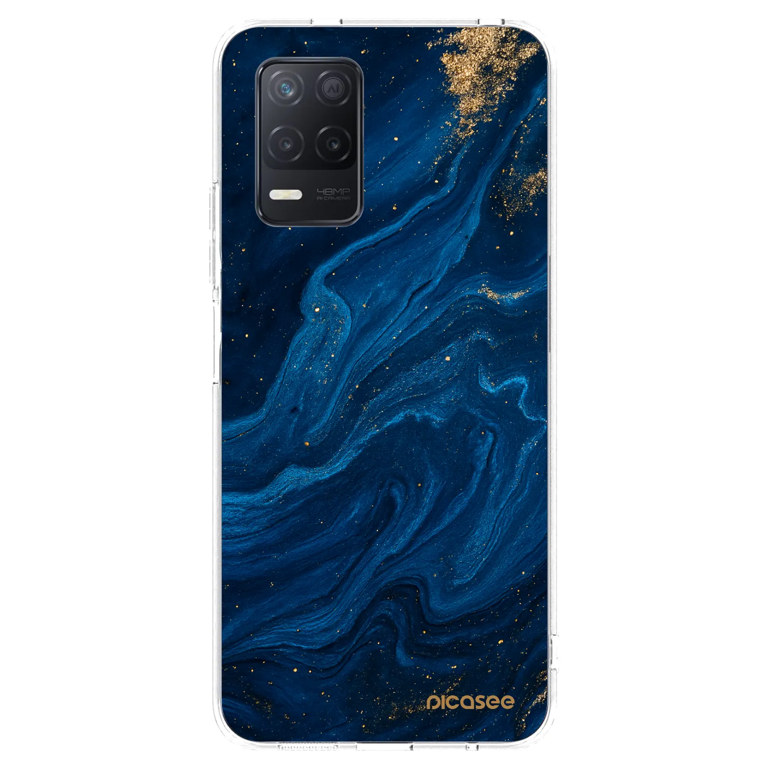 Picasee silikonska prozirna maskica za Realme 8 5G - Blue