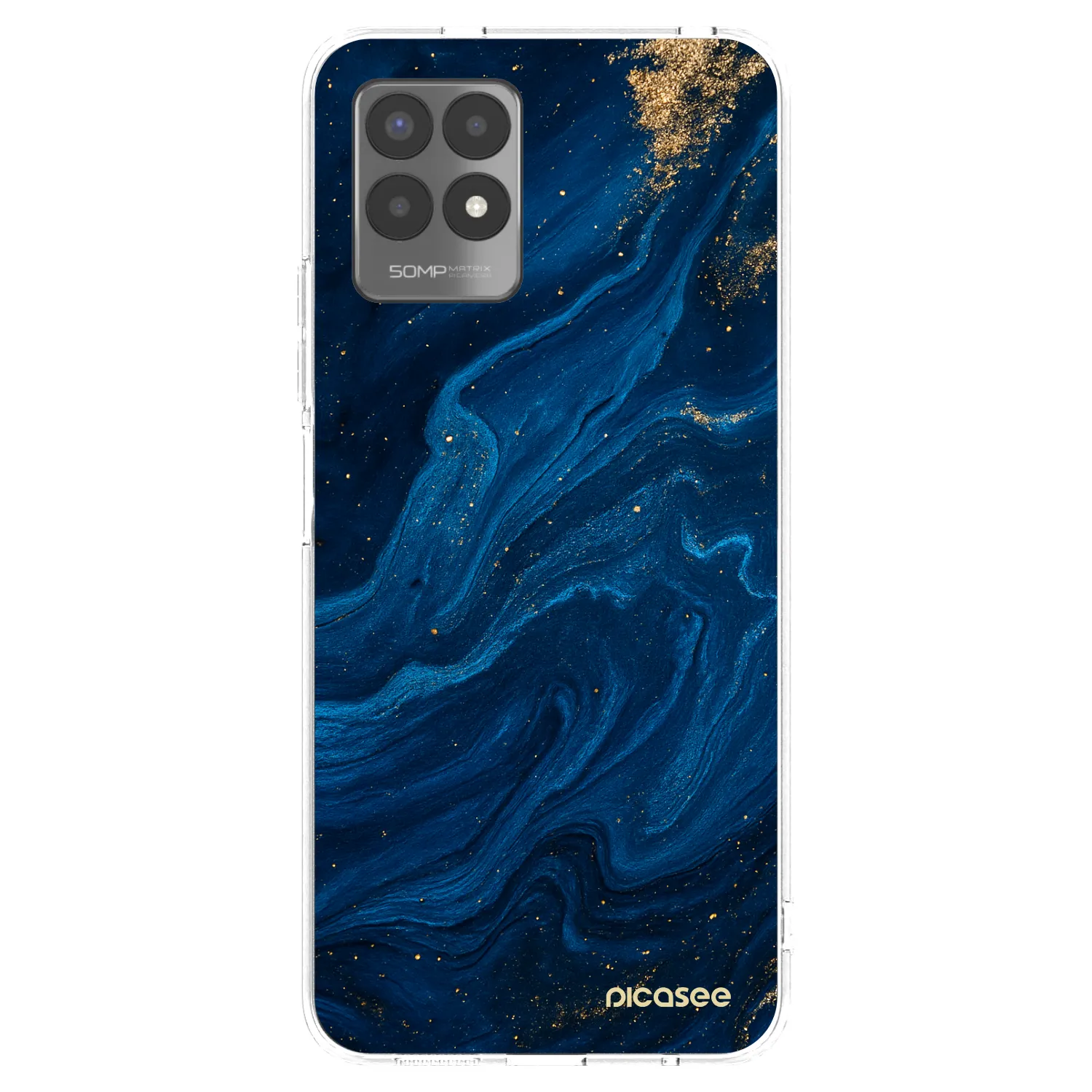 Picasee silikonska prozirna maskica za Realme 8i - Blue