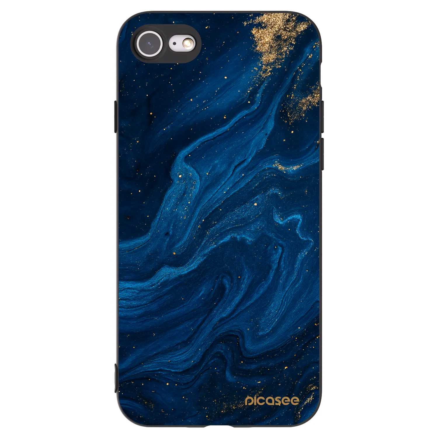 Picasee crna silikonska maskica za Apple iPhone SE 2022 - Blue