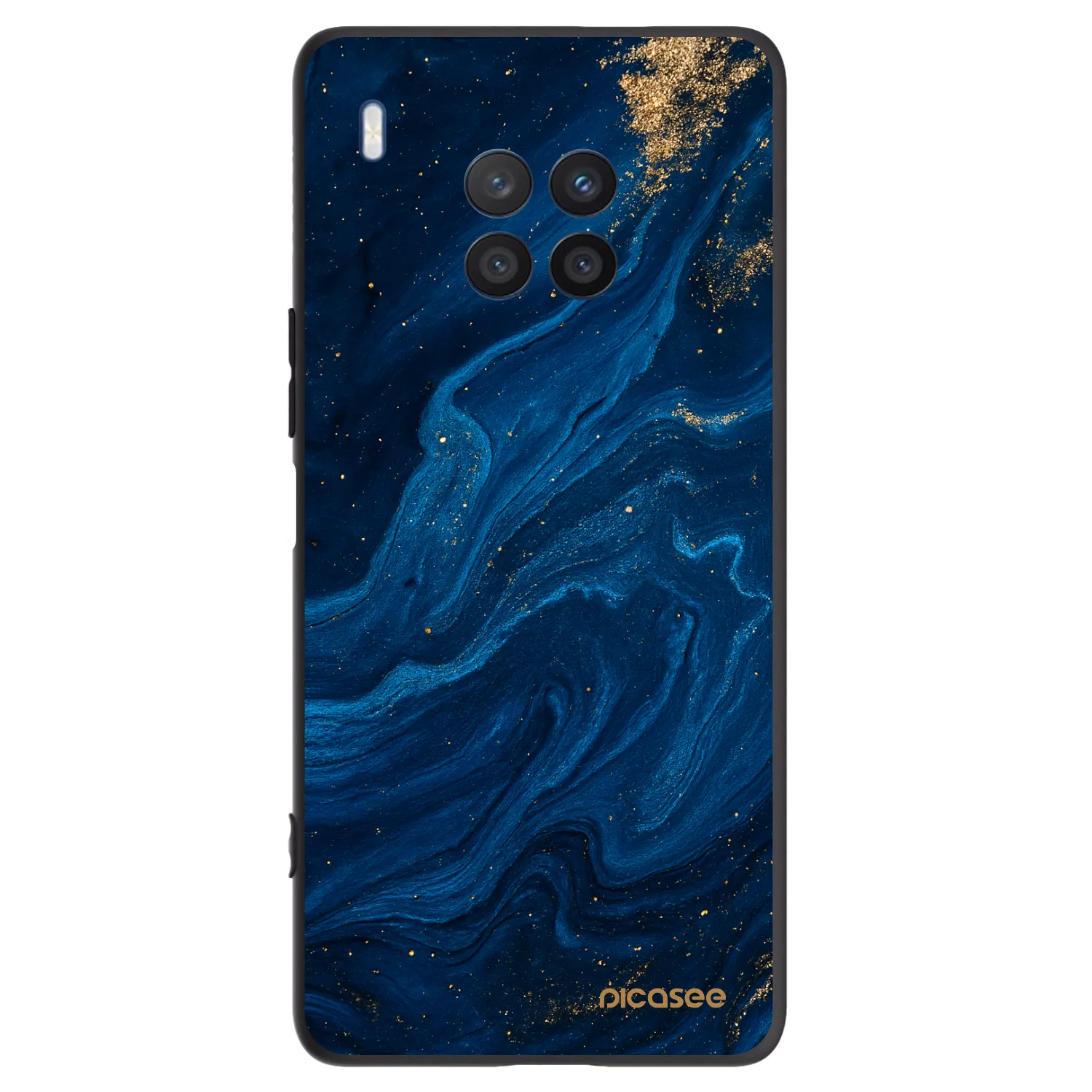 Picasee crna silikonska maskica za Honor 50 Lite - Blue