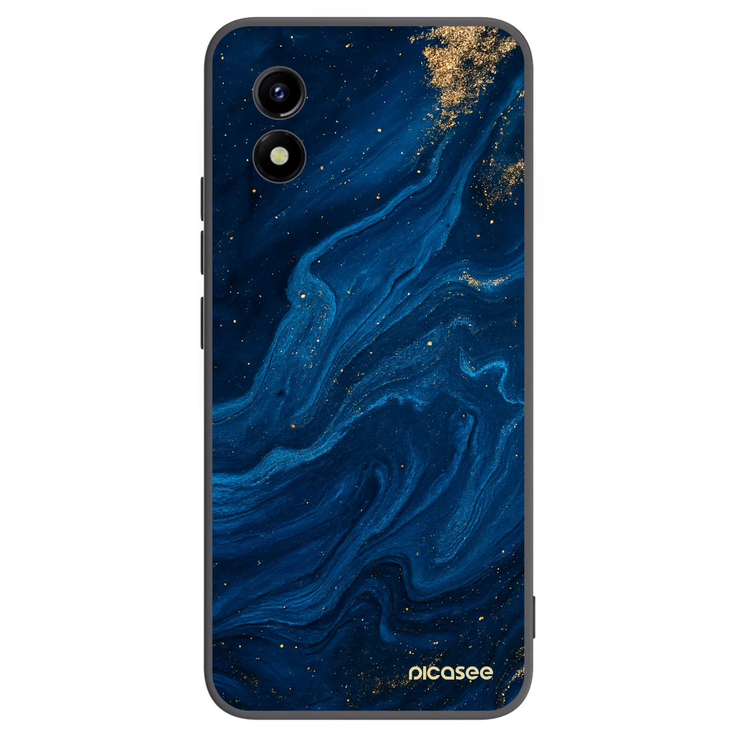 Picasee crna silikonska maskica za Vivo Y01 - Blue
